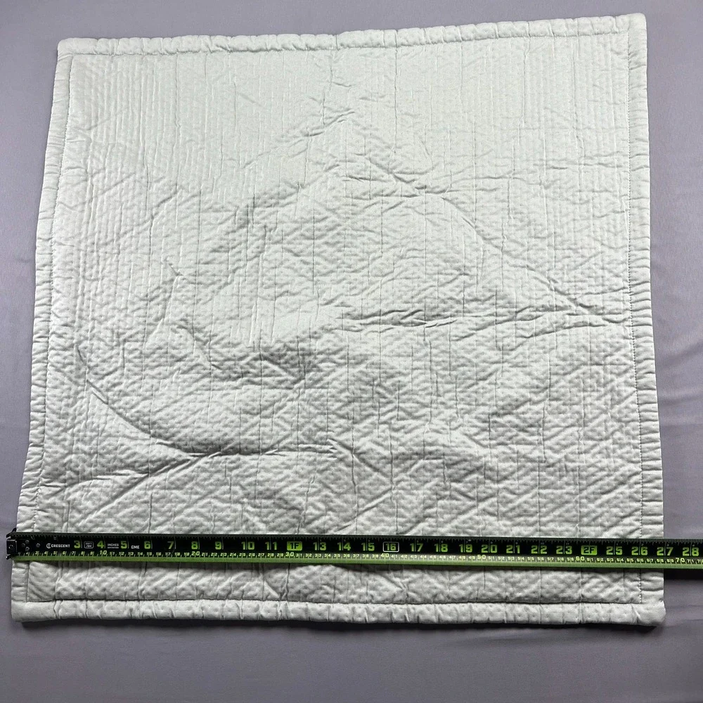 Lauren Ralph Lauren Quilted Pillow Cover Sage Green Cotton Bedding Decor 26 X 26